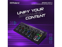 <b>Roland BRIDGE CAST X Misturador de Jogos Duplo Barramento e Captura de Vídeo Interface de transmissão de áudio profissional para jogadores online Hardware DSP 32 bits Conectividade USB-C</b> <b>Roland BRIDGE CAST X Misturador de Jogos Duplo Barramento e Captura de Vídeo Interface de transmissão de áudio profissional para jogadores online Hardware DSP 32 bits Conectividade USB-C</b>